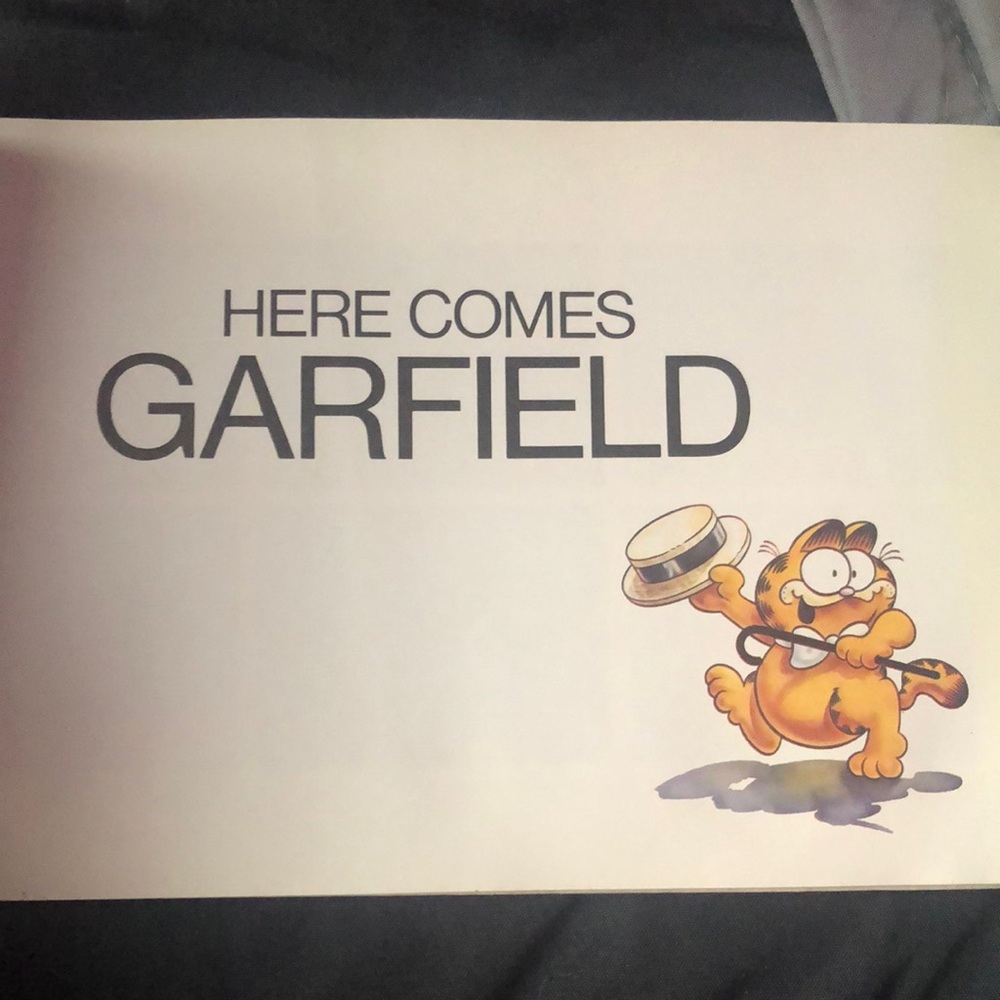 Here Comes Garfield Print - Orange & Cream Cartoon Art/Book